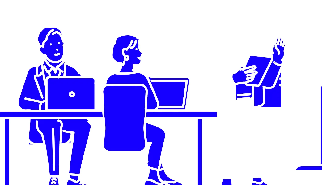 打合せのイラスト