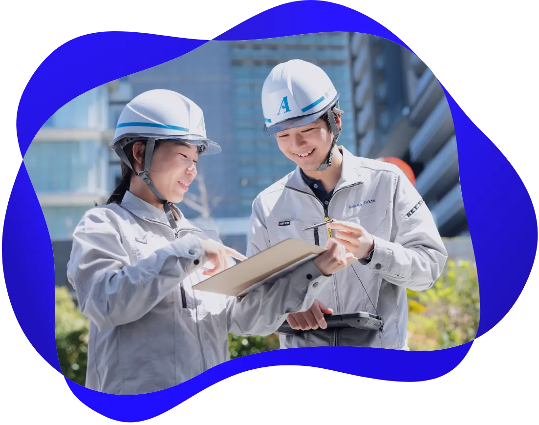 指示する男性社員